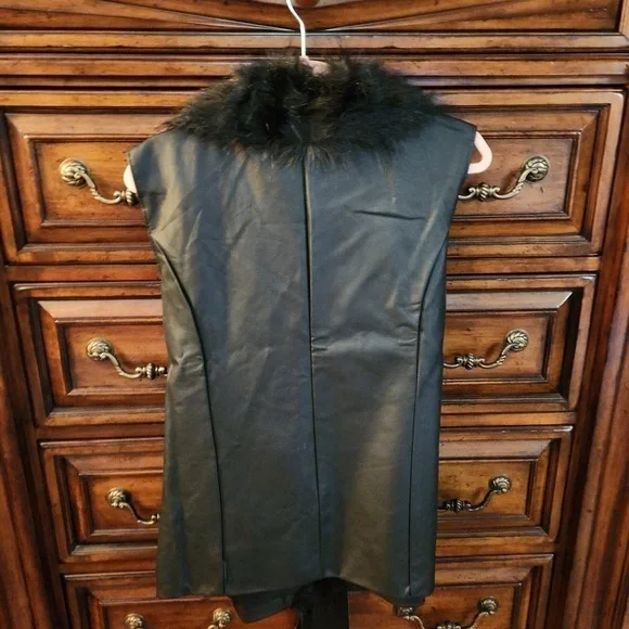 Lanshifei Faux Leather Fur Vest Womens XXL - Picture 5 of 6
